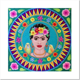 Fabulous Frida Mandala Posters and Art